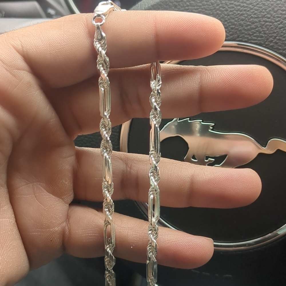 Sterling Silver Figarope Milano Chain 4.0mm - 20"